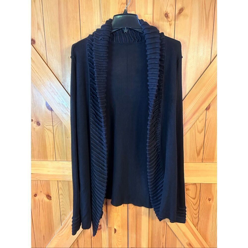 Lava Miller Women’s Long Open Front Black Cardigan READ Size Medium (5454)